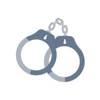 Handcuffs. Chains for detaining offenders. vector