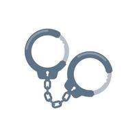 Handcuffs. Chains for detaining offenders. vector