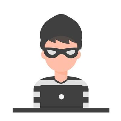 Thief Vector. A criminal who commits an illegal act is arrested by the police.