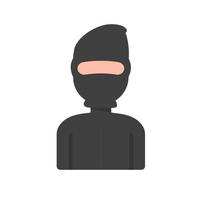 Thief Vector. A criminal who commits an illegal act is arrested by the police. vector