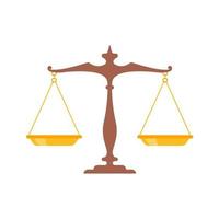 balanzas antiguas. el concepto de justicia en las sentencias judiciales de los jueces. vector