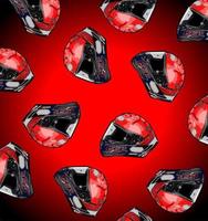 red background racer helmet pattern vector