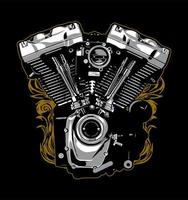 machine v twin background vector