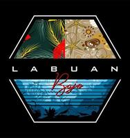 diseño del archipiélago de labuan bajo vector