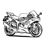 contorno sportbike vector