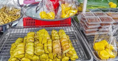 Jackfruit at a street food stand in Bangkok Thailand. photo