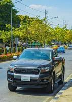 Don Mueang Bangkok Thailand 2018 City life streets cars people in Don Mueang Bangkok Thailand. photo