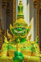 Temple guardian Yaksha Wat Don Mueang Phra Arramluang Bangkok Thailand. photo