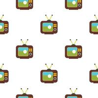 bola en la pantalla del patrón de tv retro sin costuras vector