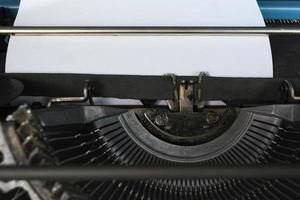 An old classic typewriter. Copy space. For text purpose. Background. photo