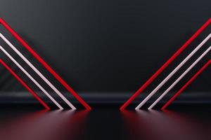 fondo elegante podio 3d con área triangular, regalos rojos y blancos. adecuado para el tema de la independencia de Indonesia foto