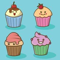 Vector cute food icon pack set 9