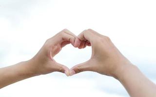 hands in the form of heart photo