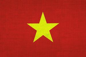 el algodón de la bandera nacional en vietnam foto