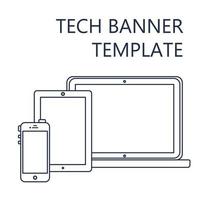 Web Template of Adaptive Site or Article Form vector