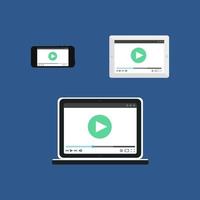 plantilla web de formulario de video adaptativo vector