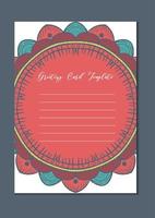 Mandala vintage template card vector