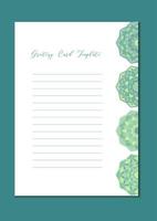 Mandala vintage template card vector