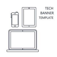 Web Template of Adaptive Site or Article Form vector