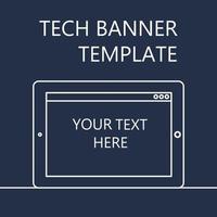 banner web con tableta vector