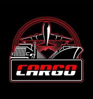 cargo writing with airplane