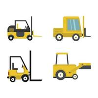 Loader icon set, flat style vector