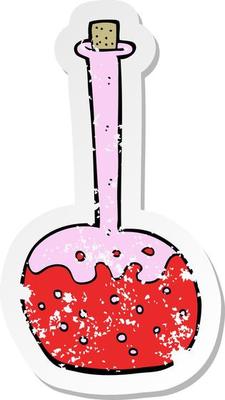retro distressed sticker of a cartoon chemical potion