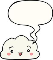 cartoon cloud and speech bubble vector