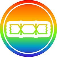 christmas cracker in rainbow spectrum vector