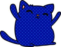 cartoon of cute kawaii cat vector