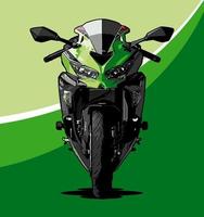a sports bike front view vector