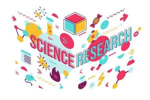 Scientific study word concept banner design vector