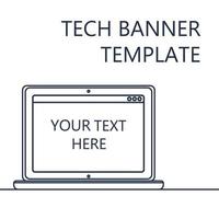 Web Banner with Notebook vector