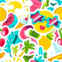 Vector Tropical Summer Seamless Pattern