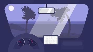 Summer Travel in Car vector