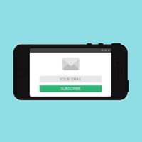 Web Template of Smartphone Email Form vector