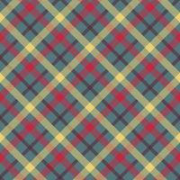 Plaid red color seamless vector pattern