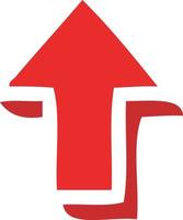 flat color retro cartoon pointing arrow vector