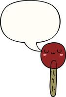 cartoon lollipop and speech bubble vector