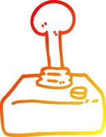 joystick de dibujos animados de dibujo lineal de gradiente cálido vector