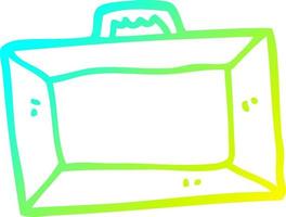 cold gradient line drawing cartoon briefcase vector
