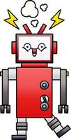 gradient shaded cartoon robot vector