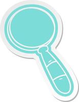 cartoon sticker of a magnifying glass vector