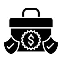 Business Protection Glyph Icon vector