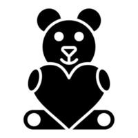 icono de glifo de peluche vector