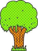 cartoon doodle of a summer tree vector