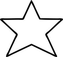 line drawing cartoon gold star vector