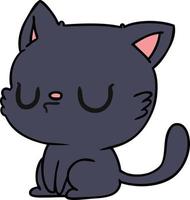 cartoon of cute kawaii cat vector