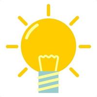 shining light bulb vector