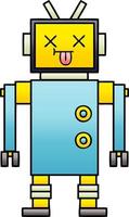 gradient shaded cartoon robot vector